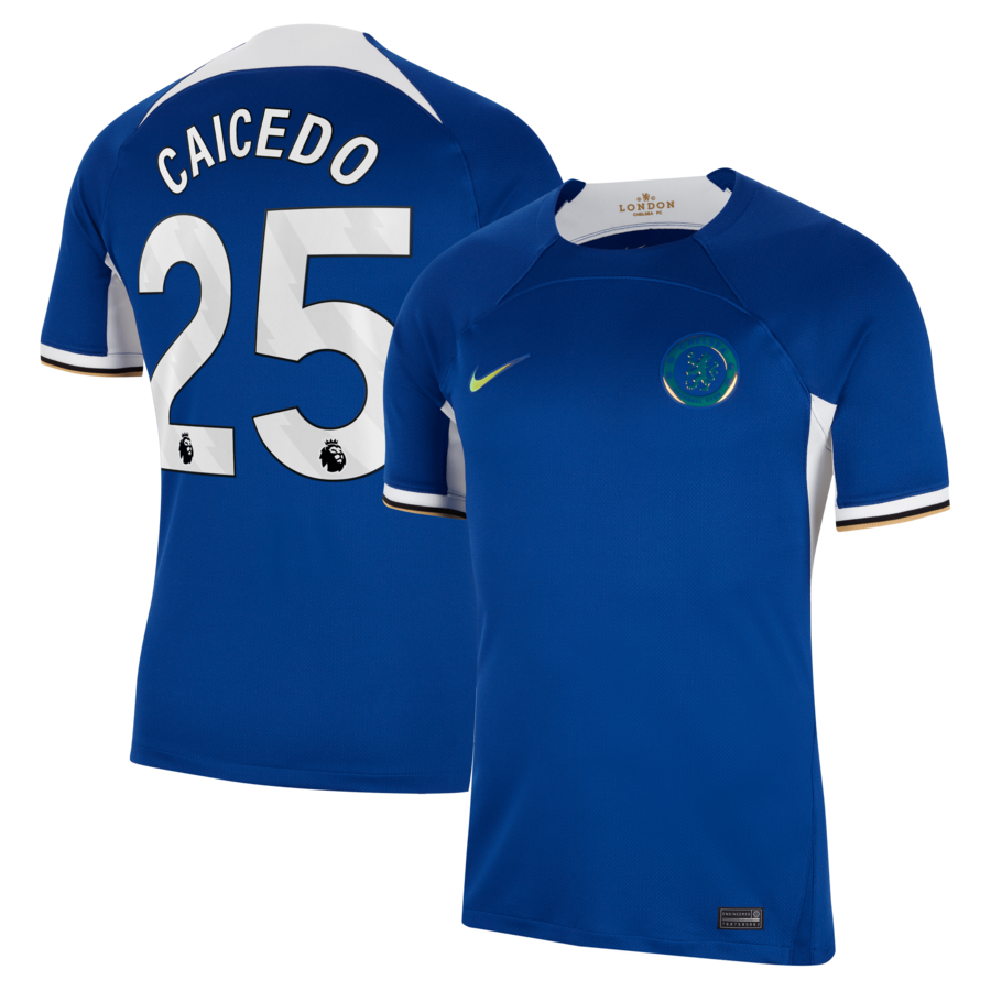 Moises Caicedo Chelsea Nike 2023/24 Away Stadium Player Jersey - Navy