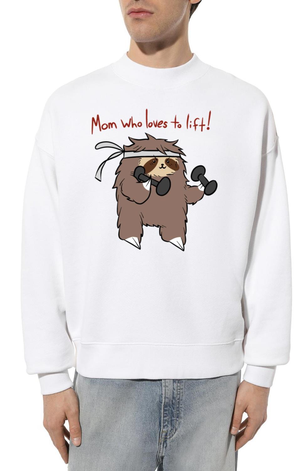 Mom Who Loves To Lift Ness Sloth - Unisex Sweatshirt