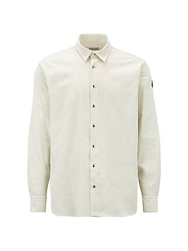 Moncler Corduroy Button-Up Shirt White