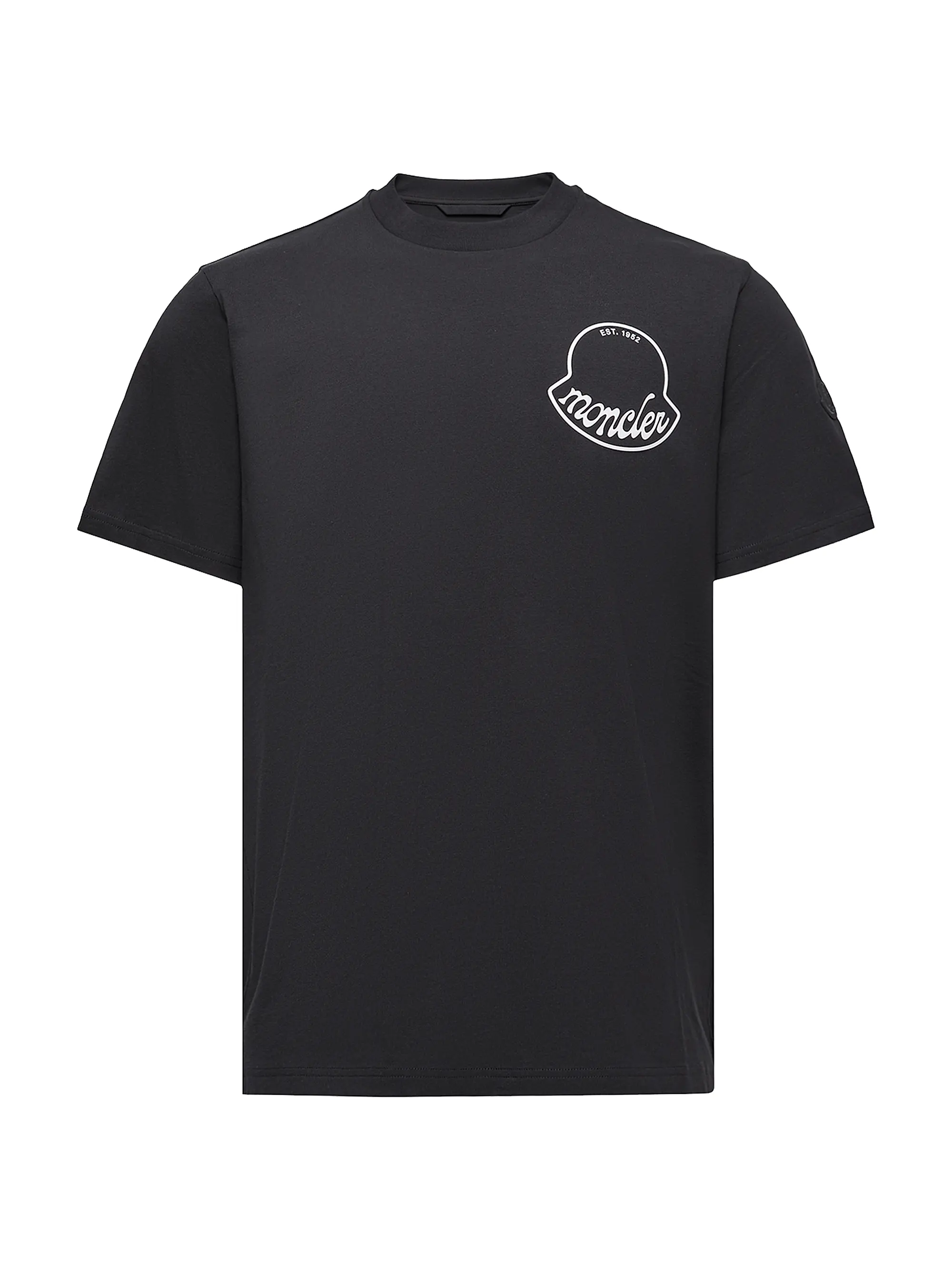 Moncler Crew-Neck T-Shirt in Cotton Black