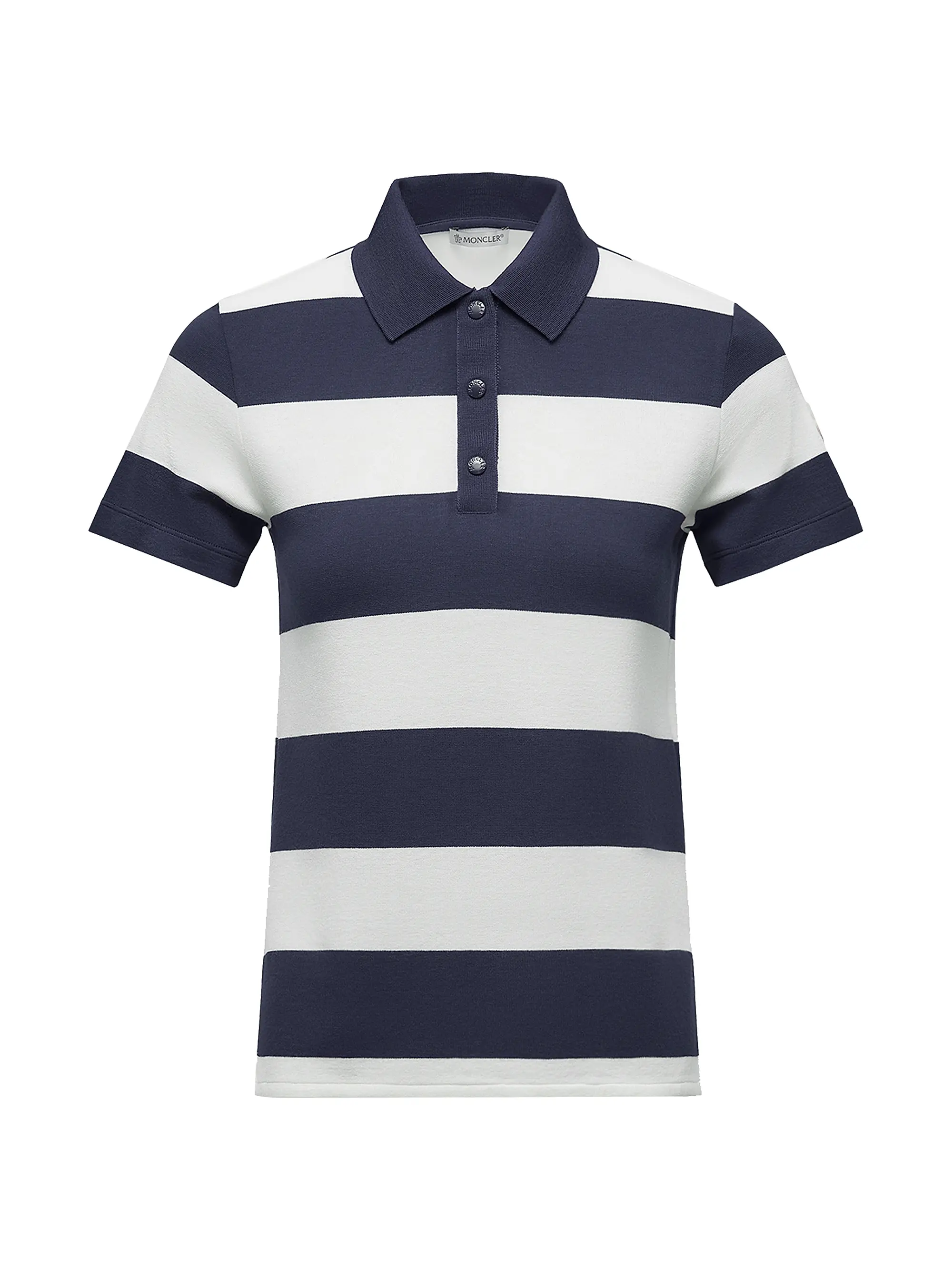 Moncler Polo Shirt White Blue
