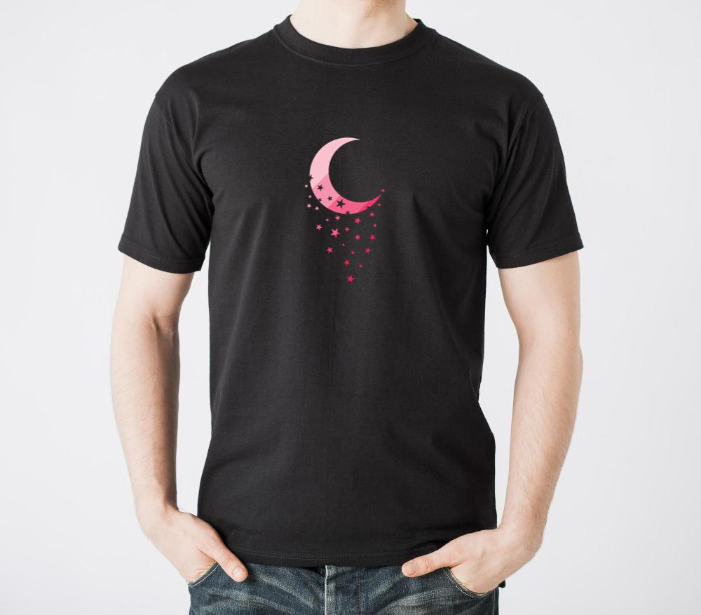 Moon with Stars Night Sky - Unisex Standard T-Shirt