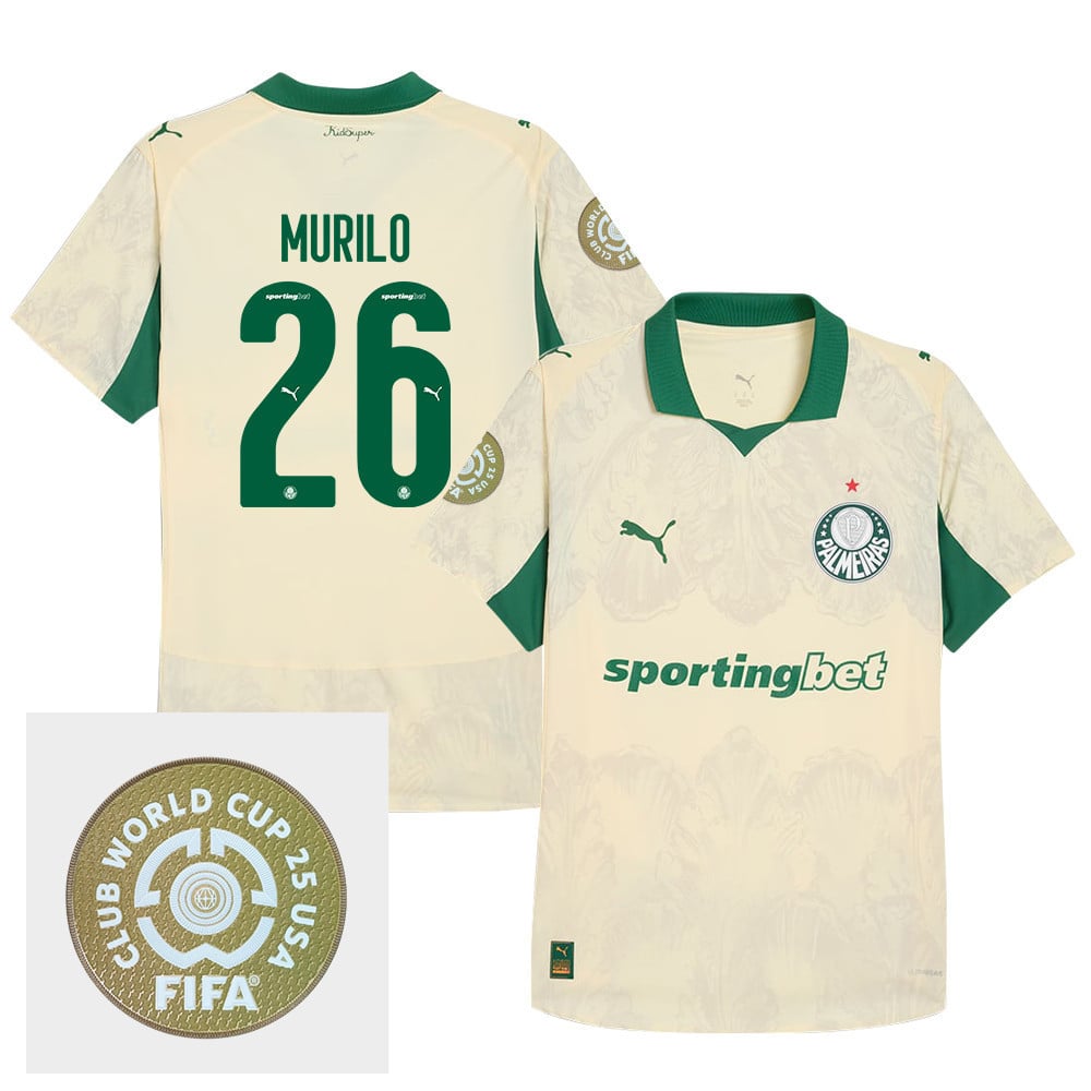 Murilo 26 SE Palmeiras x KidSuper 2025/26 FIFA Club World Cup 25 USA Patch Men Jersey - Yellow