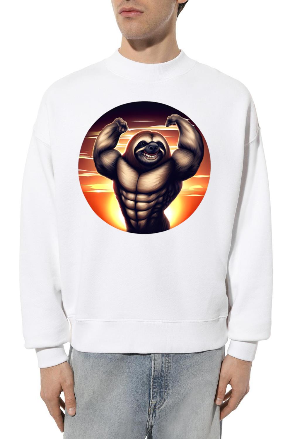 Muscular sloth at sunset - Unisex Sweatshirt