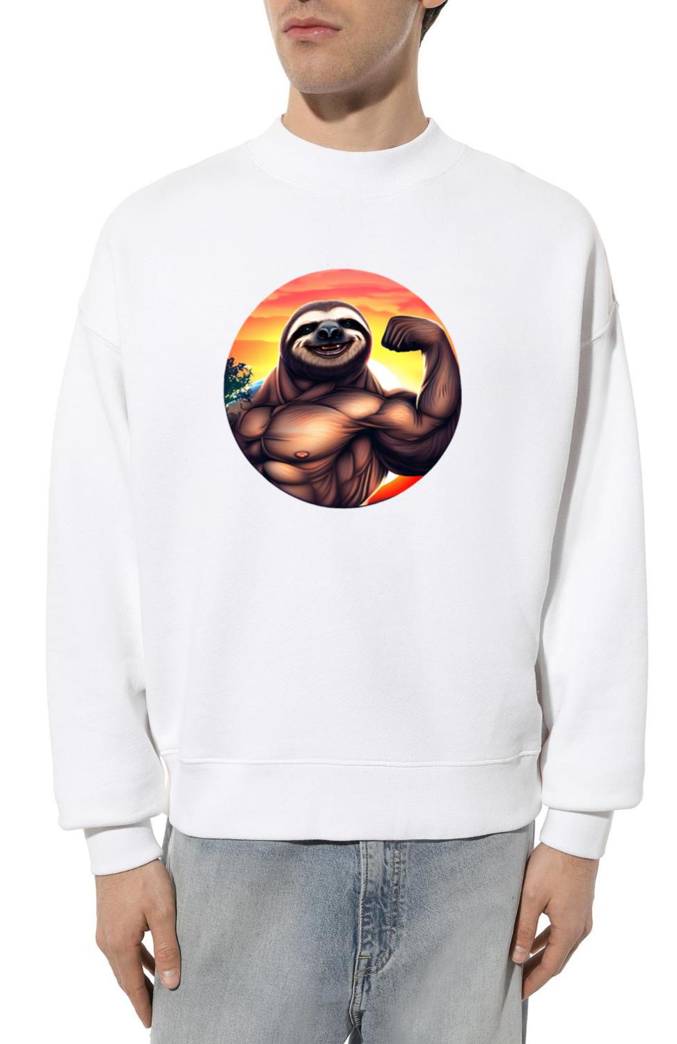 Muscular sloth at sunset_1 - Unisex Sweatshirt