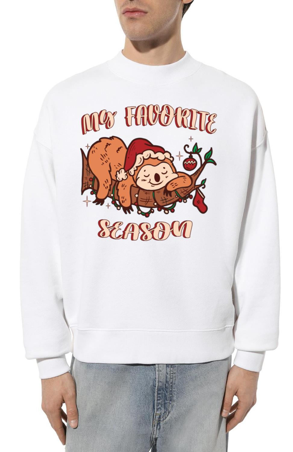 My Favorite Season Christmas Sloth Christmas - Unisex Sweatshirt