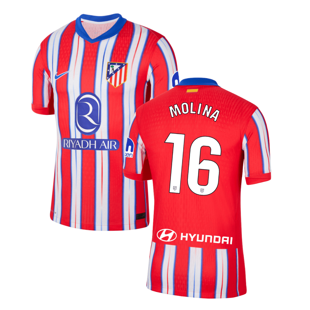 Nahuel Molina 16 Atletico de Madrid 2024-25 Home Match Jersey - Red