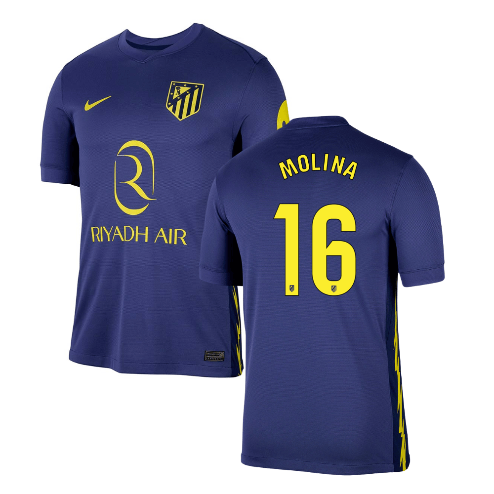 Nahuel Molina 16 Atletico de Madrid 2025-26 Away Match Jersey - Navy