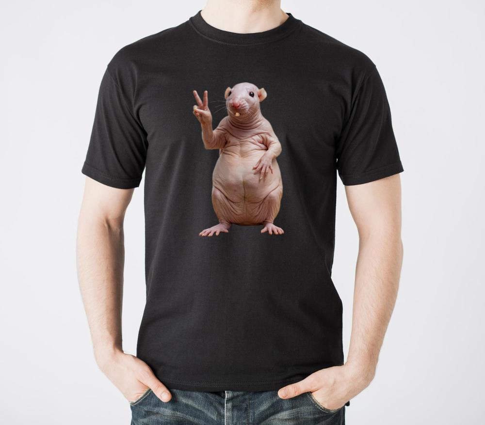 Naked Mole Rat Sign Peace T-Shirt unique Funny gif - Unisex Standard T-Shirt