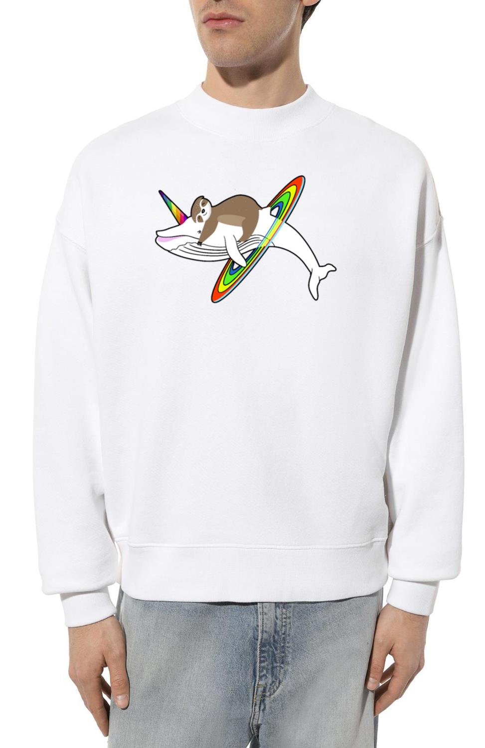 Narwhal Rainbow Sloth Cute Narwhal - Unisex Sweatshirt