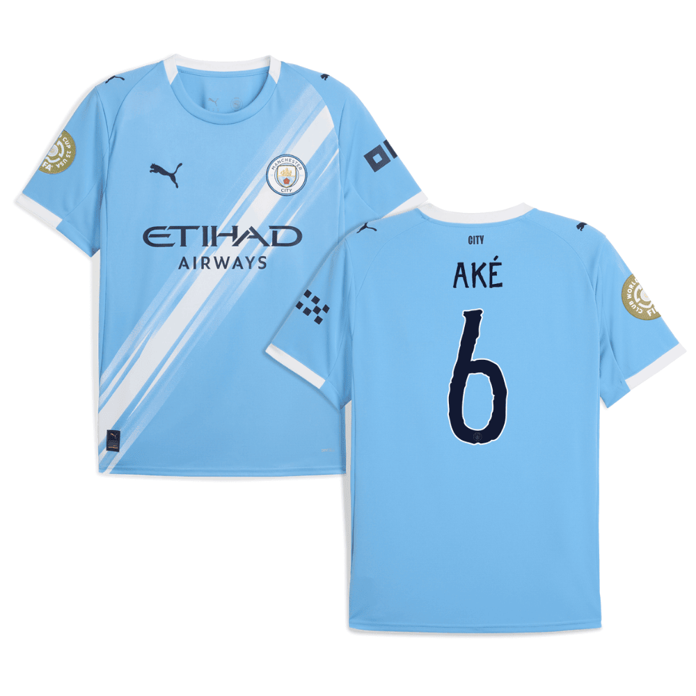 Nathan Ak 6 Manchester City x KidSuper 2025/26 FIFA Club World Cup 25 USA Patch Home Men Jersey - Sky Blue