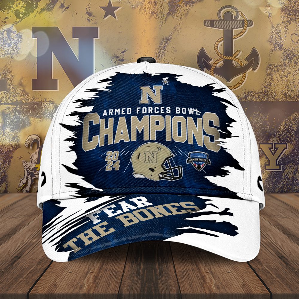 Navy Midshipmen Football Fear The Bones Classic Cap