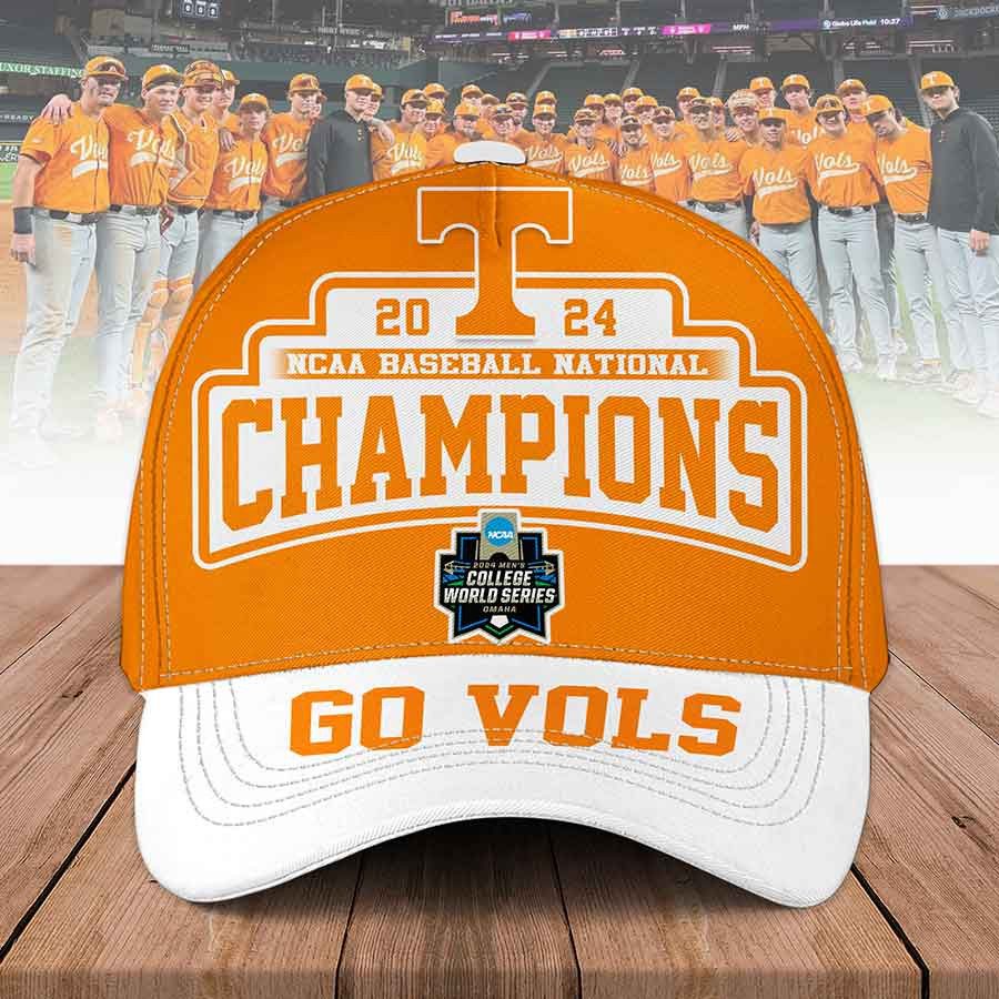 Ncaa Tennessee Baseball Champions 2024 Cap Ftv1027