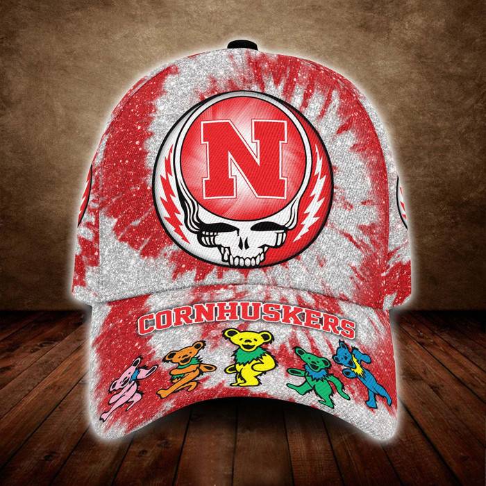 Nebraska Cornhuskers x Grateful Dead 3D Classic Baseball Cap CNI1251