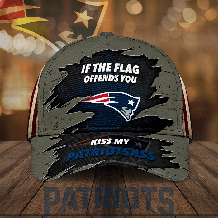 New England Patriots If The Flag Offends You Kiss My Patriotsass 3D Classic Baseball Cap CNI2169