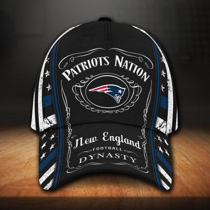 New England Patriots Jack Daniels 3D Classic Baseball Cap CNI1486