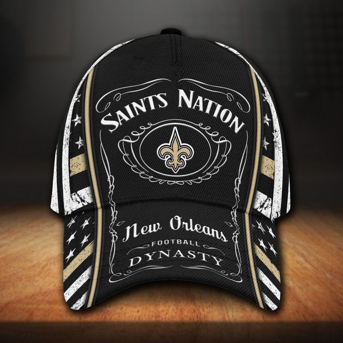 New Orleans Saints Jack Daniels 3D Classic Baseball Cap CNI1052