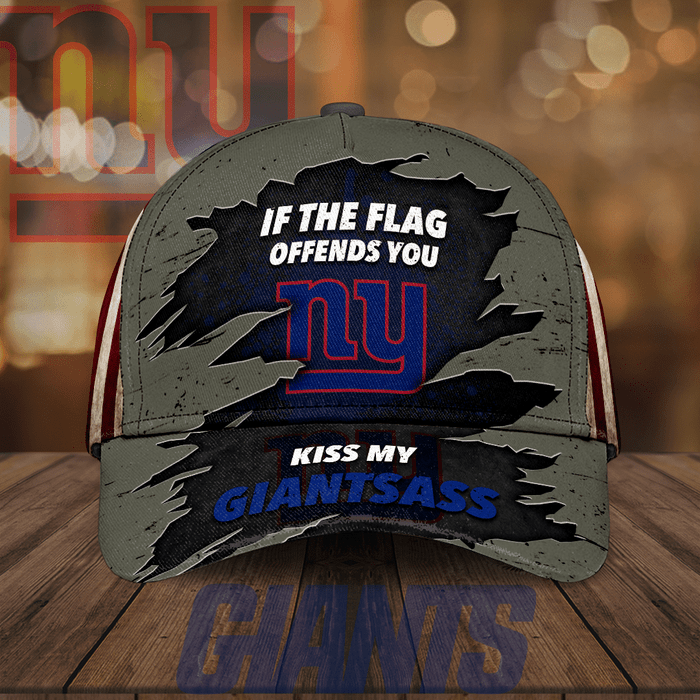 New York Giants If The Flag Offends You Kiss My Giantsass 3D Classic Baseball Cap CNI2177