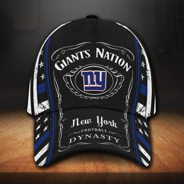 New York Giants Jack Daniel Logo 3D Baseball Cap Black CNI481