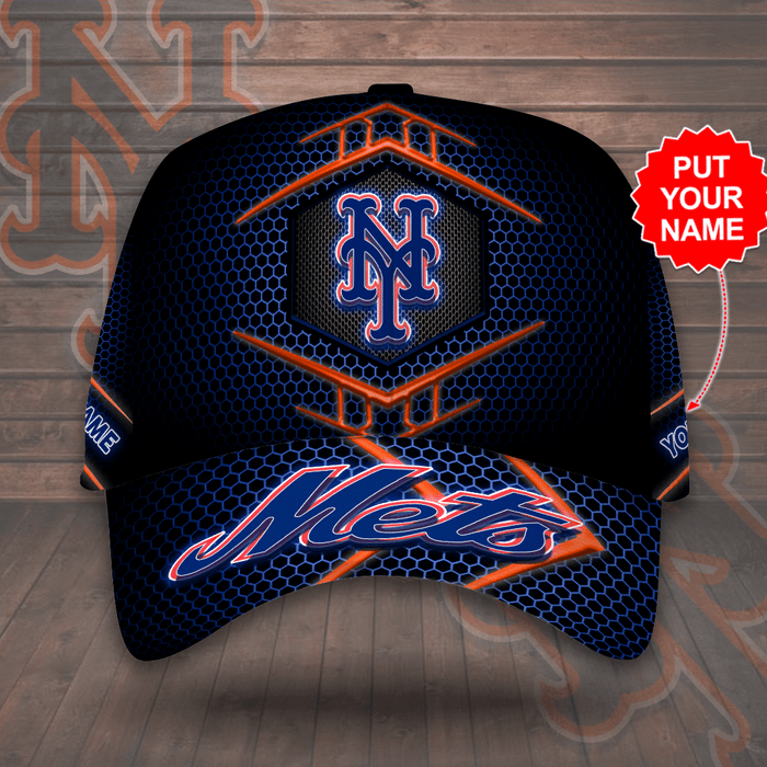New York Mets Baseball Team 3D Baseball Cap Black Custome Nick CNI2007