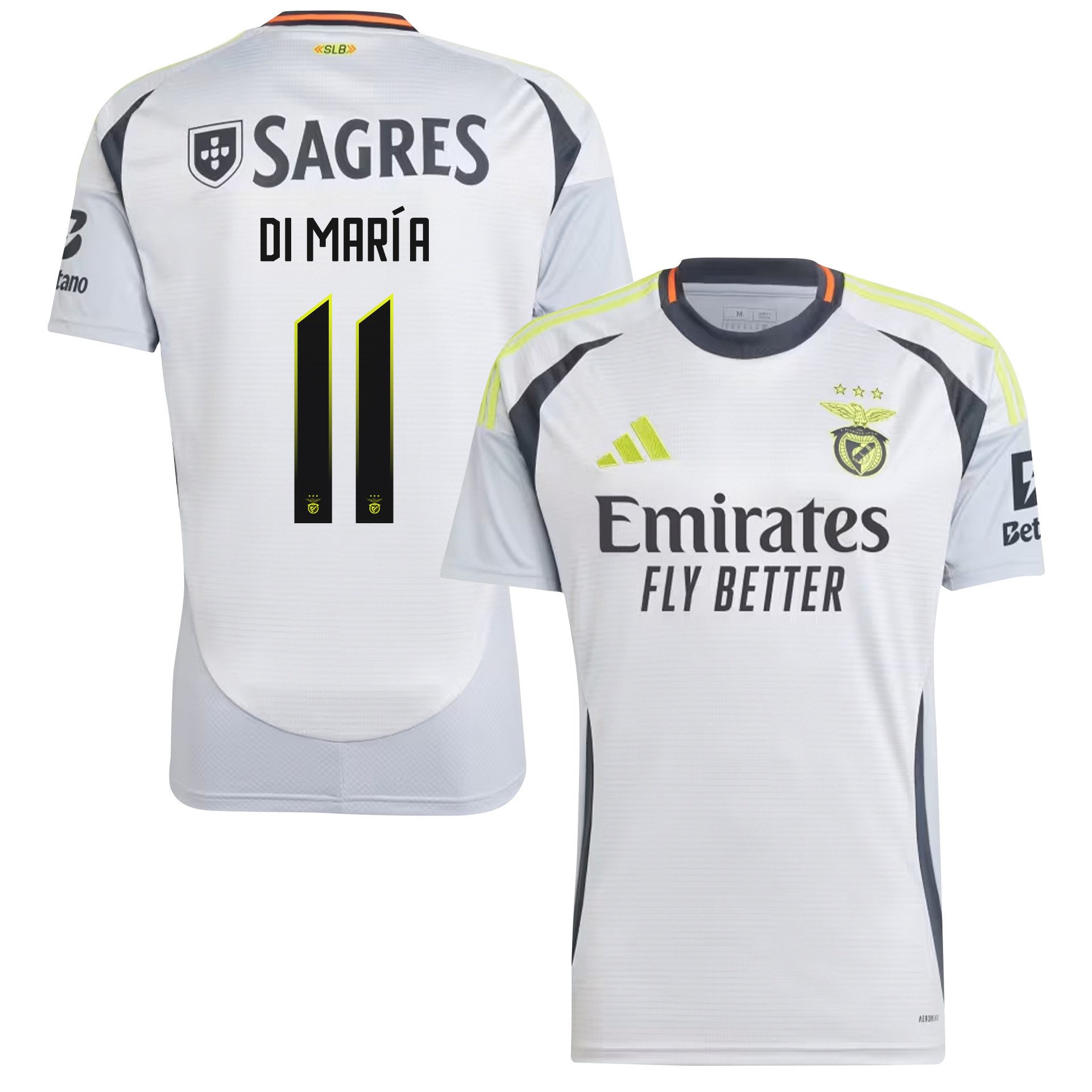 ngel Di Mara 11 S.L. Benfica 2024/25 Third Men Jersey - White