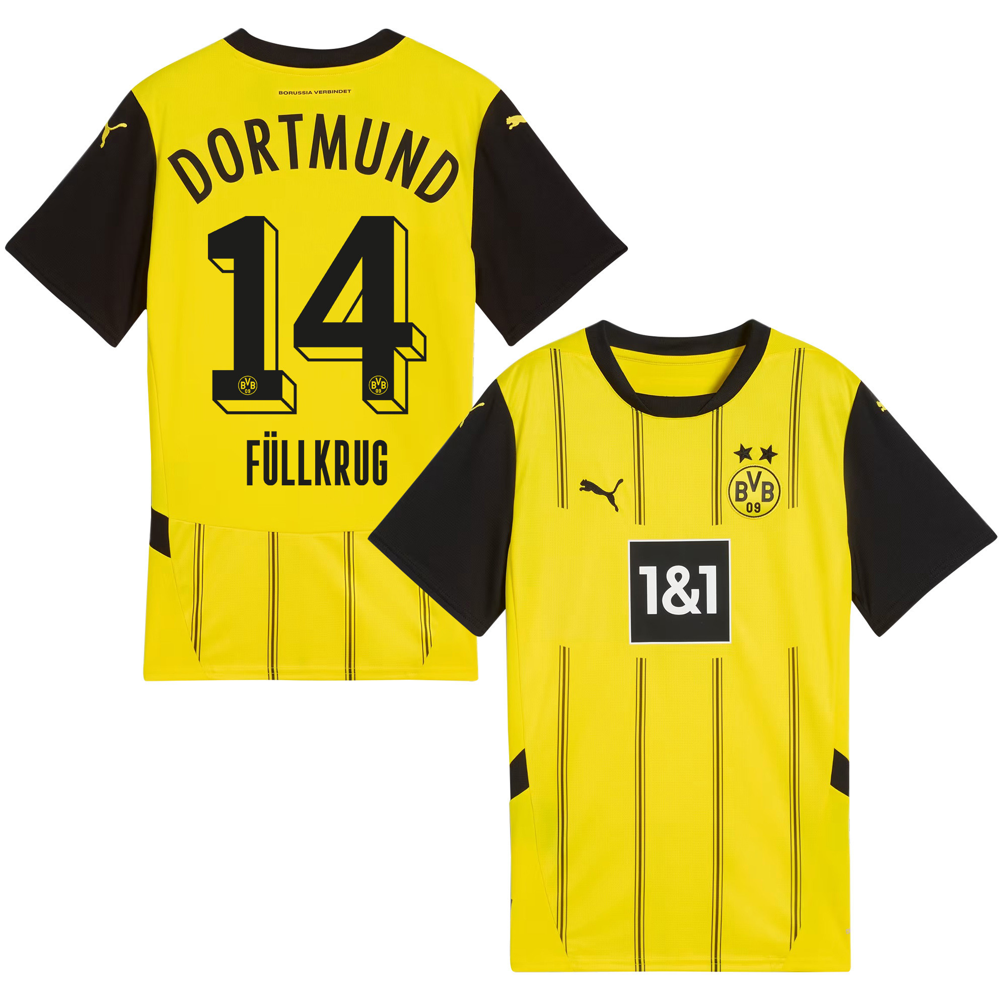 Niclas Fullkrug 14 Borussia Dortmund 2024/25 Home Jersey - Yellow