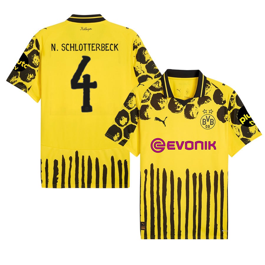 Nico Schlotterbeck 4 Borussia Dortmund x KidSuper 2025/26 Men Jersey - Yellow