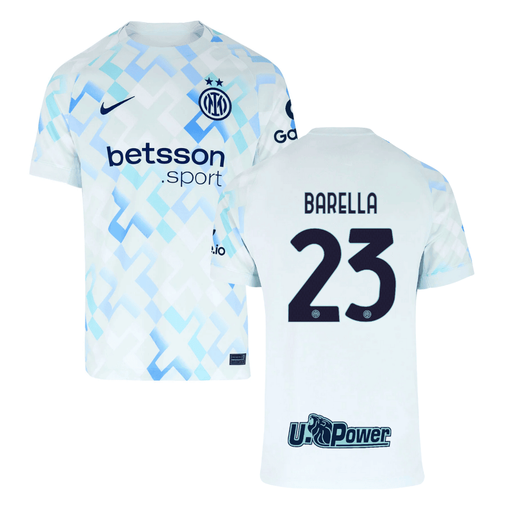 Nicol Barella 23 Inter Milan 2025/26 Away Men Jersey - White