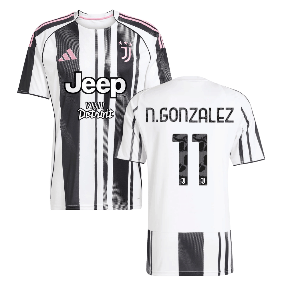 Nicolas Gonzalez 11 Juventus 2025-26 Home Men Jersey - White