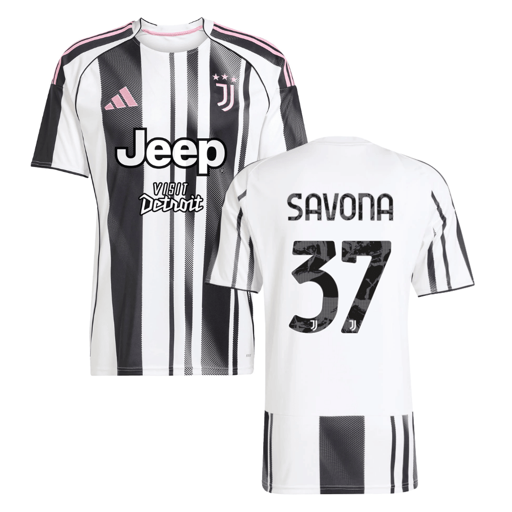 Nicolo Savona 37 Juventus 2025-26 Home Men Jersey - White
