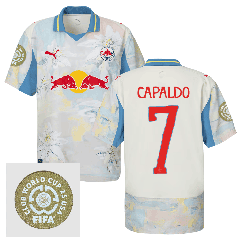 Nicols Capaldo 7 Red Bull Salzburg x KidSuper 2025/26 FIFA Club World Cup 25 USA Patch Men Jersey - Beige