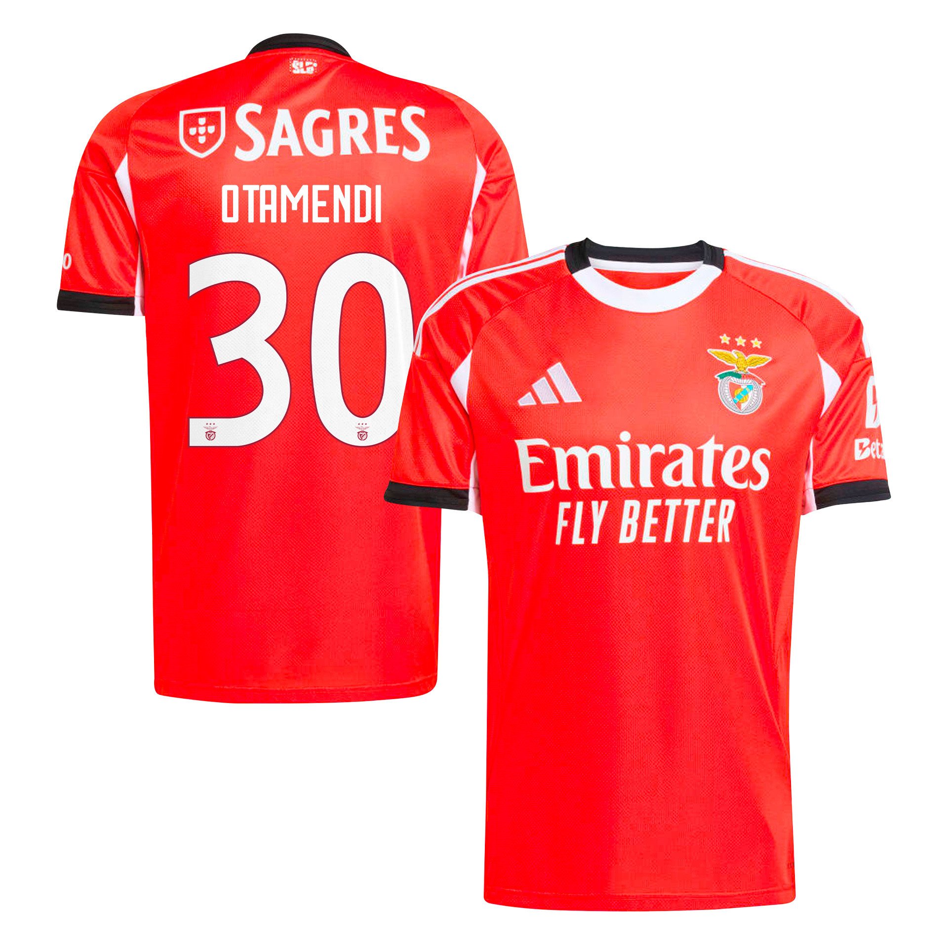Nicols Otamendi 30 SL Benfica 2025/26 Home Men Jersey - Red