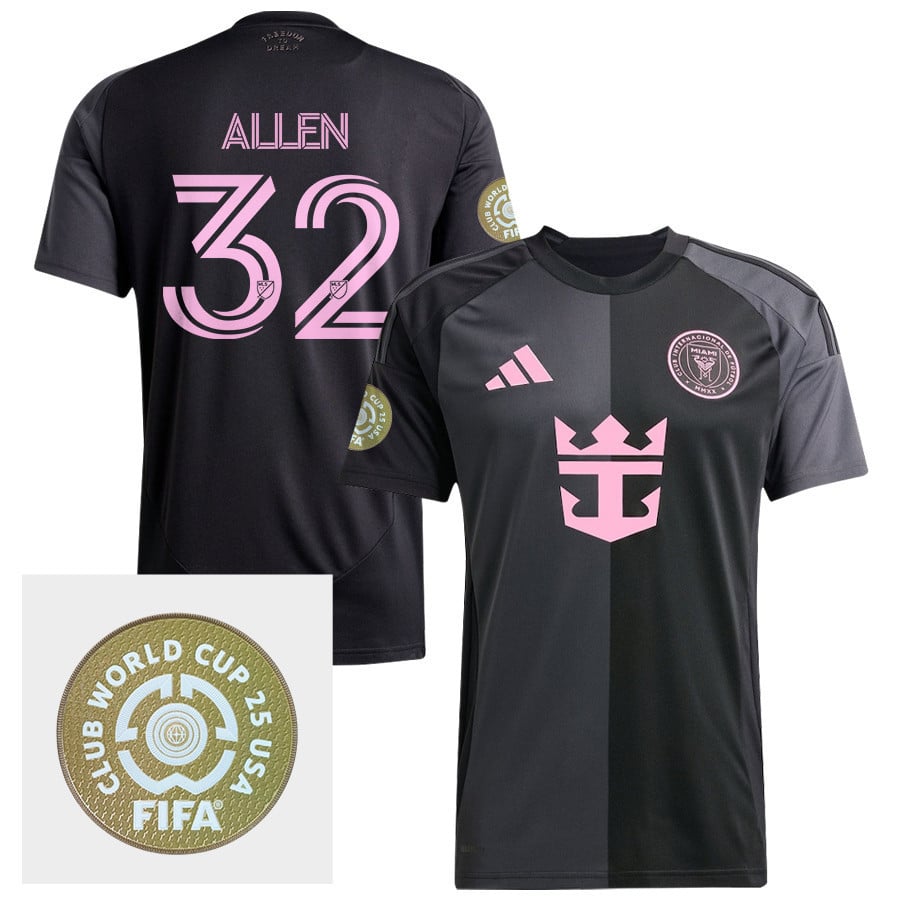 Noah Allen 32 Inter Miami CF 2025 The Fortitude Kit FIFA Club World Cup 25 USA Patch Men Jersey - Black