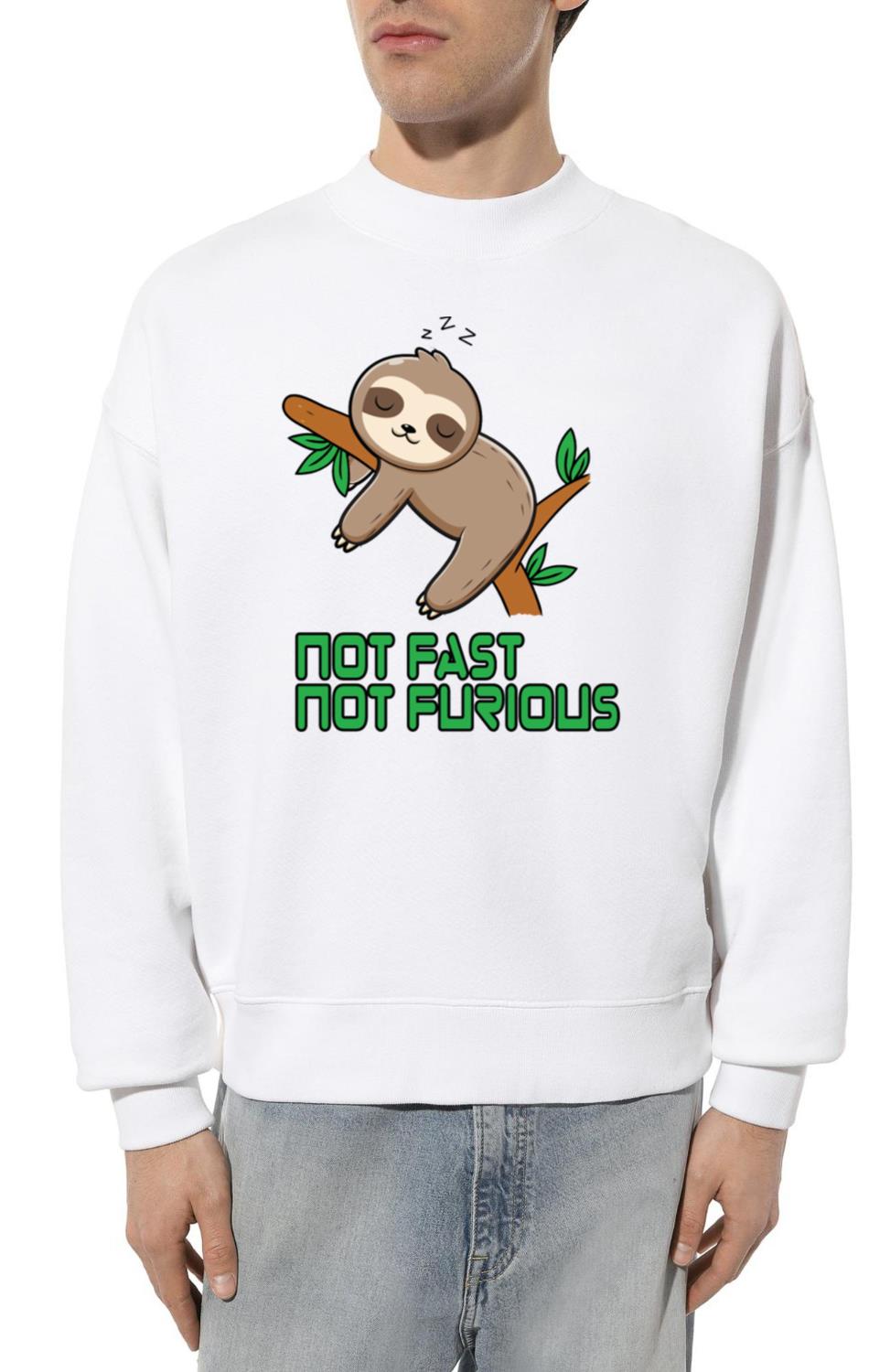 Not fast not furious sloth hanging on a tree - Unisex Sweatshirt