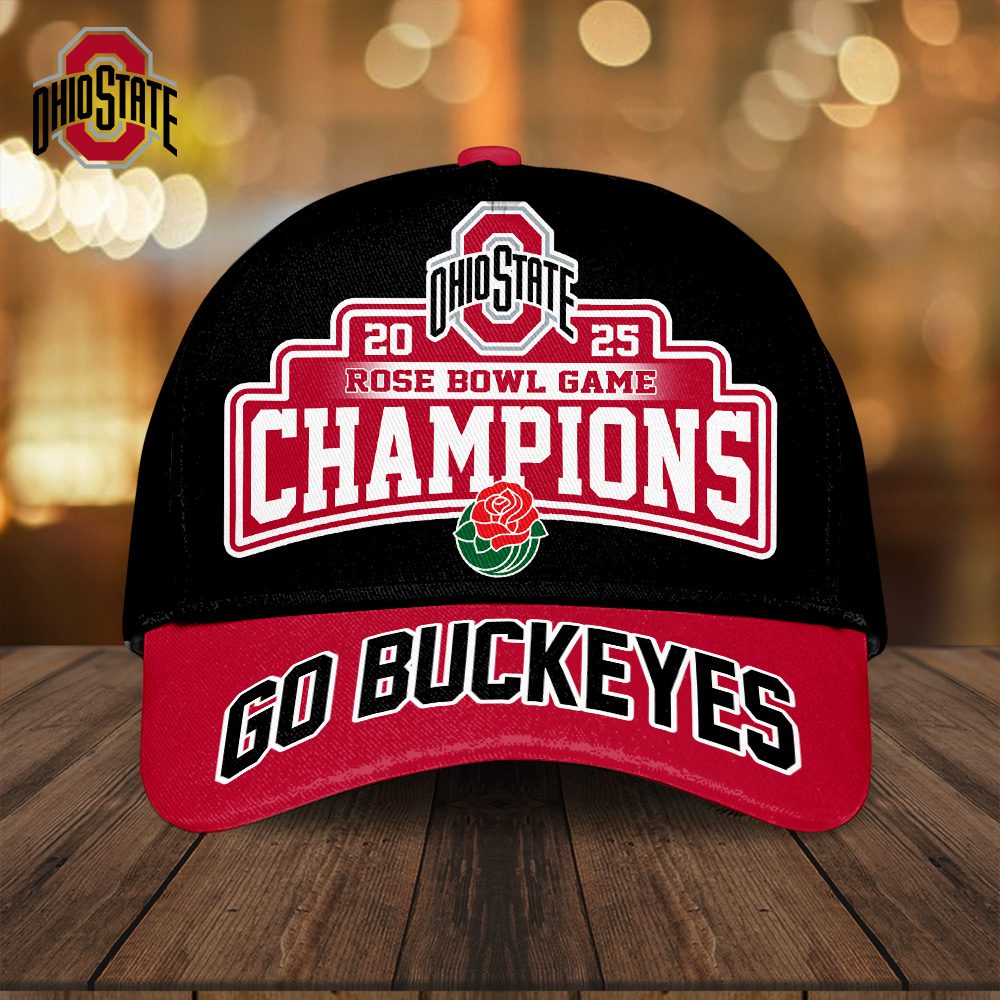 Ohio State Buckeyes Football Go Buckeyes Rose Logo Classic Cap 2025