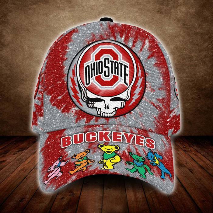 Ohio State Buckeyes Grateful Dead Band 3D Baseball Cap CNI516