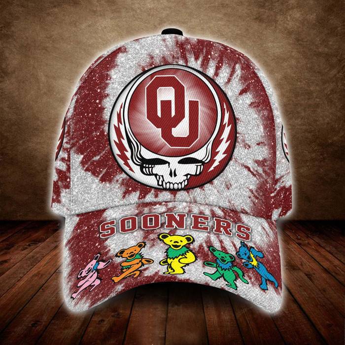 Oklahoma Sooners x Grateful Dead 3D Classic Baseball Cap CNI1675