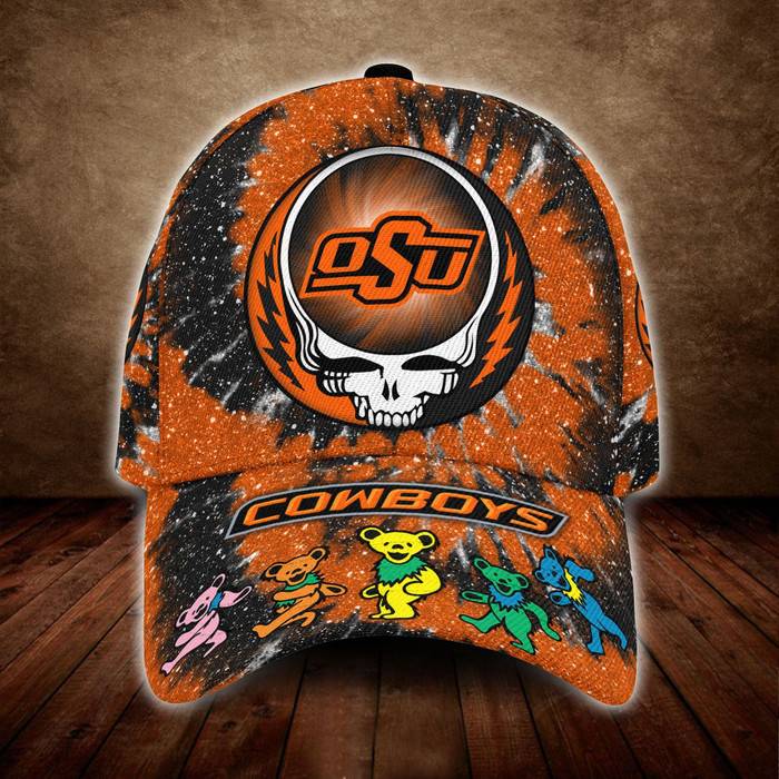 Oklahoma State Cowboys And Grateful Dead Band 3D BaseBall Cap CNI672