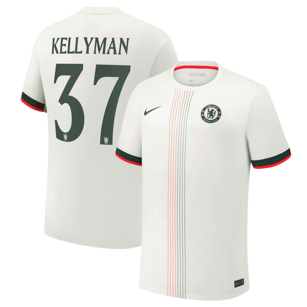 Omari Kellyman 37 Chelsea 2025/26 Cup Away Men Jersey - White