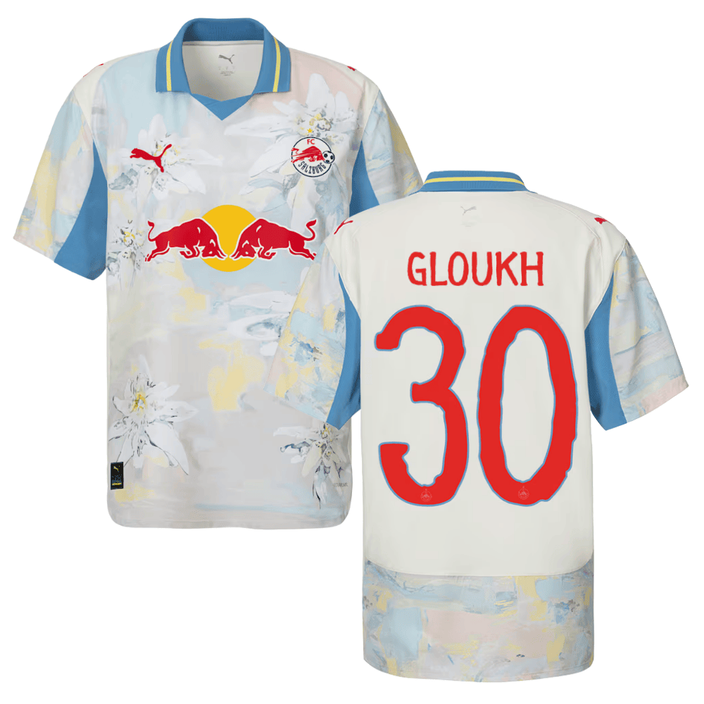 Oscar Gloukh 30 Red Bull Salzburg x KidSuper 2025/26 Men Jersey - Beige
