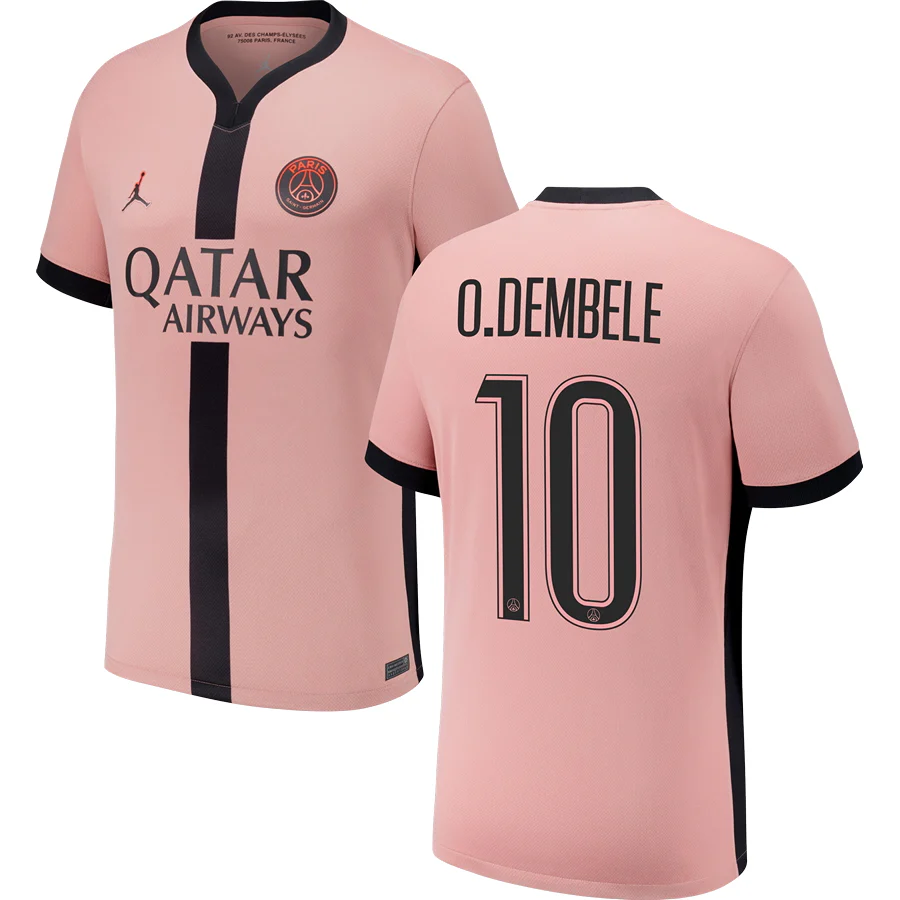 Ousmane Dembele #10 Paris Saint-Germain 2024-25 Third Jersey - Pink