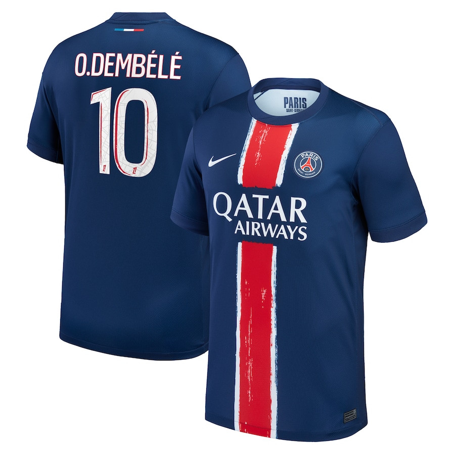 Ousmane Dembele 10 Paris Saint-Germain 2024-25 Home Jersey - Navy