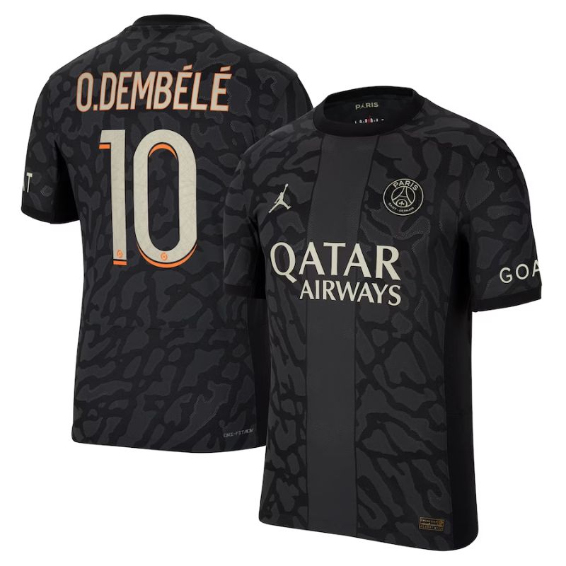 Ousmane Dembele Paris Saint-Germain 2023/24 Third Player Jersey - Anthracite