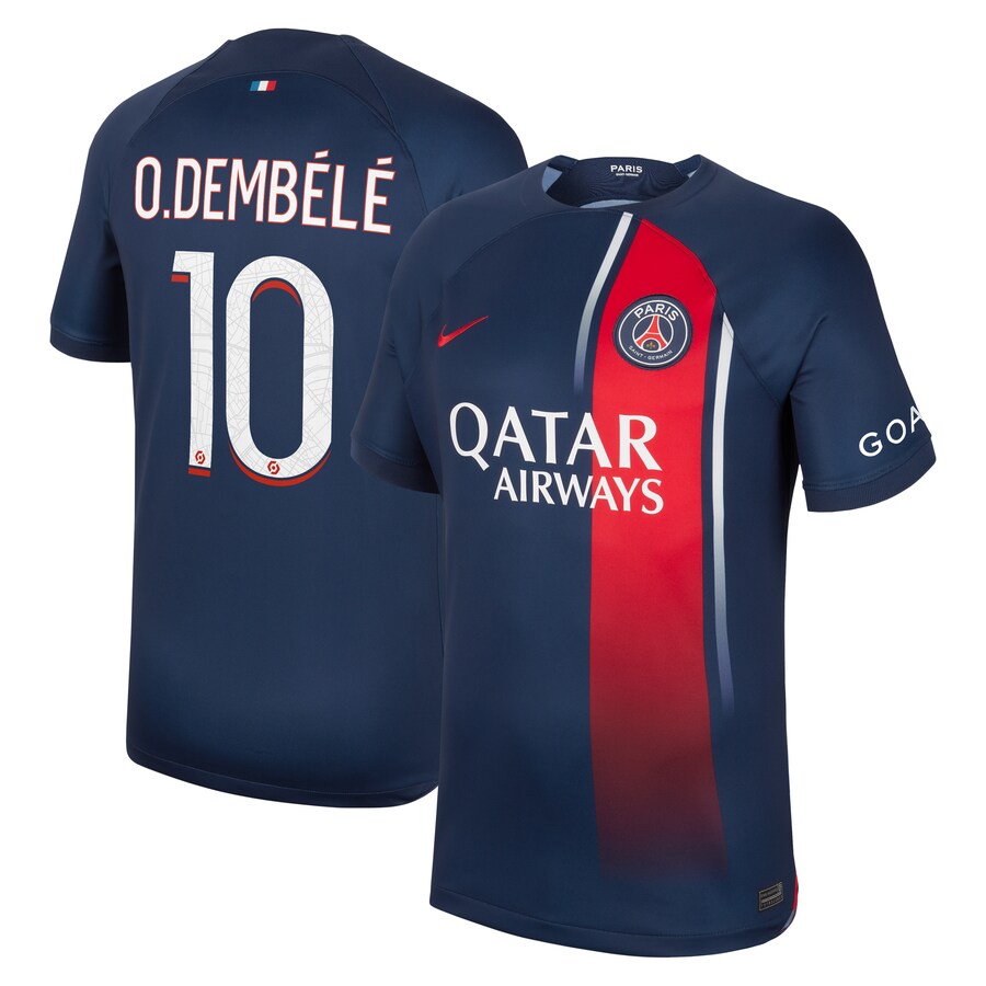 Ousmane Dembele Paris Saint-Germain Nike 2023/24 Home Stadium Player Jersey - Navy