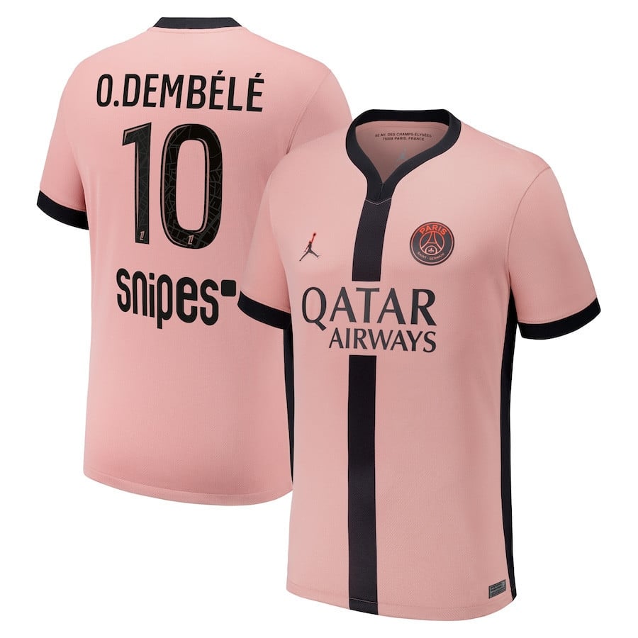 Ousmane Dembl 10 Paris Saint-Germain 2024/25 Third Men Jersey - Pink