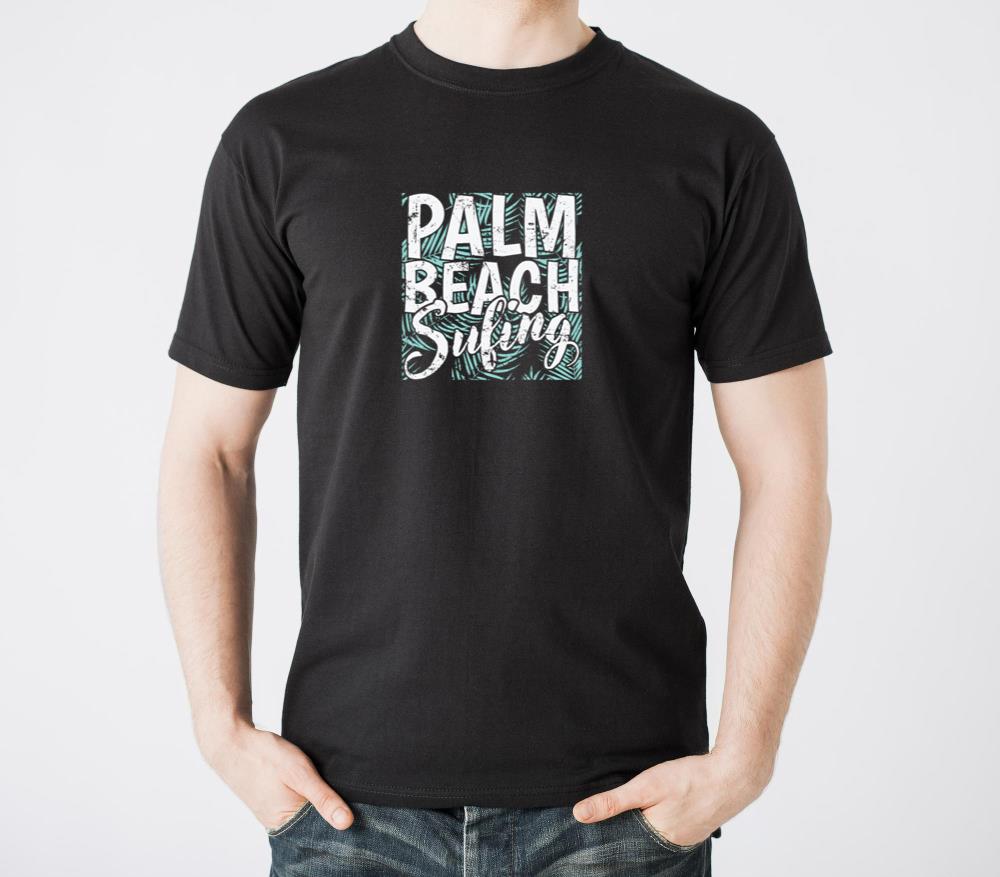 Palm Beach Surfing Tree Vacation Environment - Unisex Standard T-Shirt