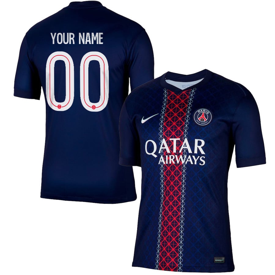 Paris Saint-Germain 2025/26 Home Men Custom Jersey - Navy