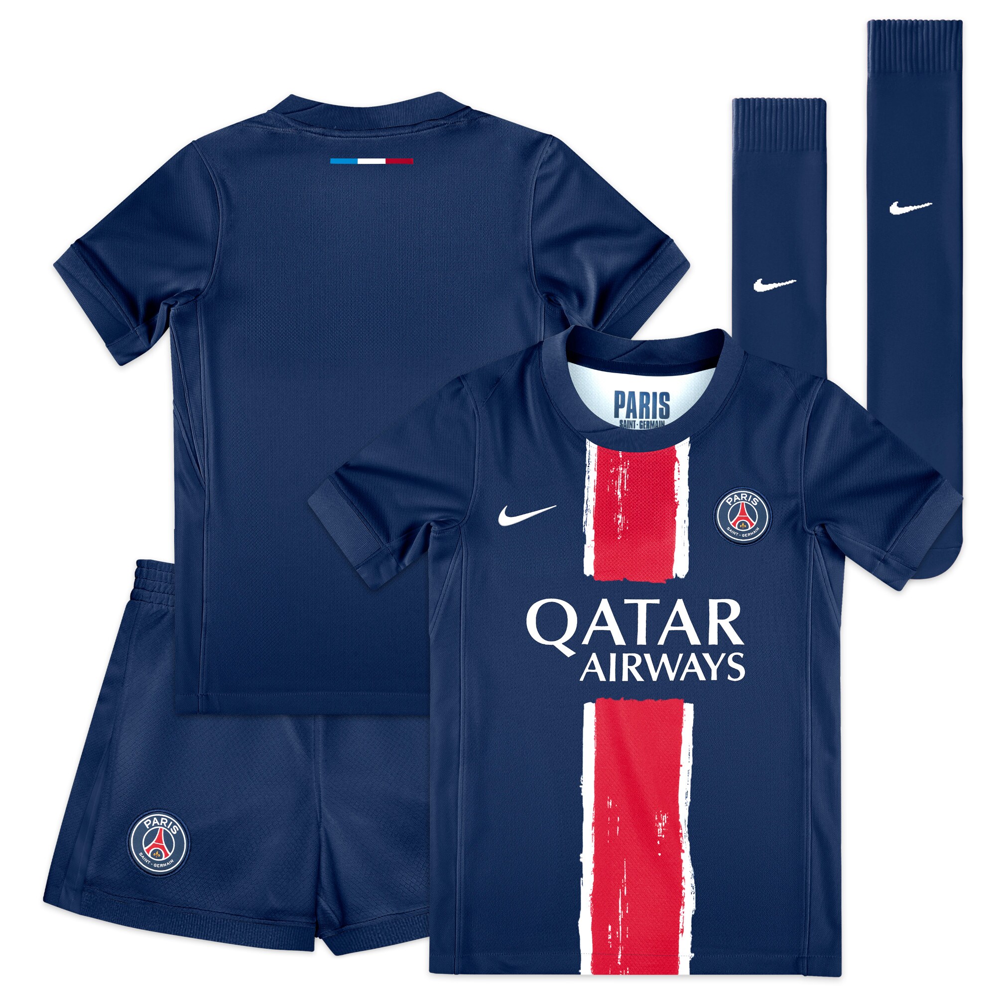 Paris Saint-Germain Nike Preschool 2024/25 Home Replica Stadium Kit Set - Navy