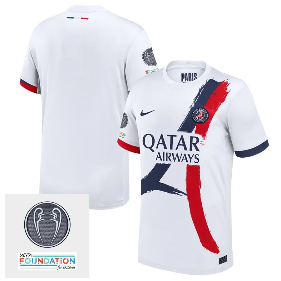Paris Saint-Germain UEFA Champions League Titleholder 2024/25 Away Men Jersey - White