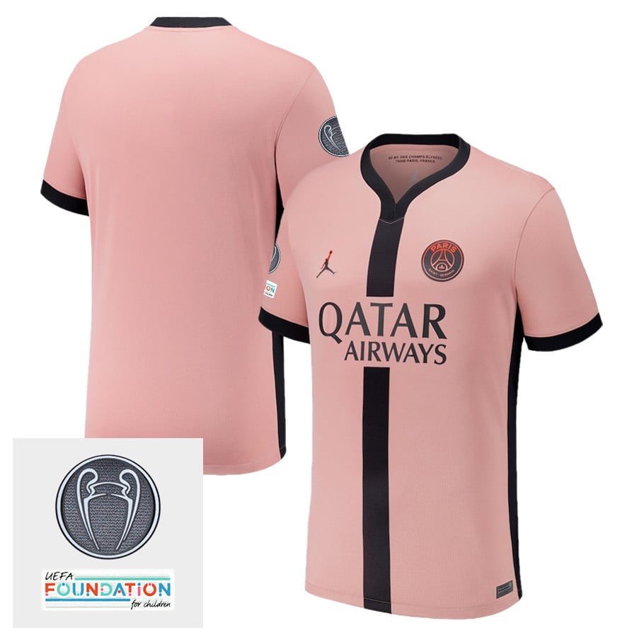 Paris Saint-Germain UEFA Champions League Titleholder 2024/25 Third Men Jersey - Pink